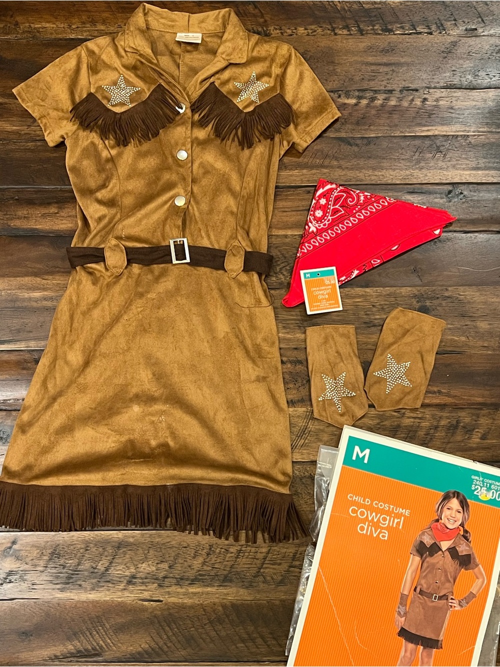 Child Cowgirl Diva Dress - Brown Costume